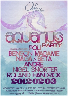 Aquarius Party flyer