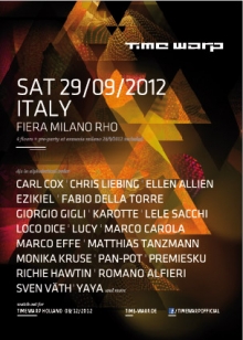 Time Warp Italy 2012 flyer
