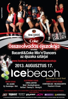 Bacardí&amp;Coke Összeolvadás Éjszakája az Ice Beach-en! @ Ice Beach / 2013-08-17 flyer