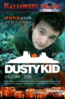 Dusty Kid Halloween Island flyer