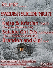 Kunk pres. Swedish Suicide Night flyer