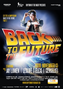 Rhythm of the Night - Back To The Future flyer