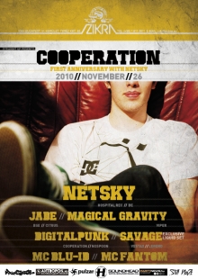 Cooperation First Anniversary with Netsky flyer