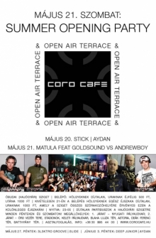 Coro Cafe Summer Opening Party flyer