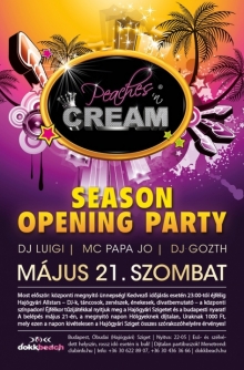 Dokk Beach Opening - Peaches 'n Cream flyer
