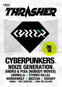 Thrasher Party w/ CYBERPUNKERS & NOIZE GENERATION flyer