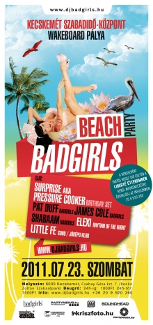 Badgirls Beach Party flyer