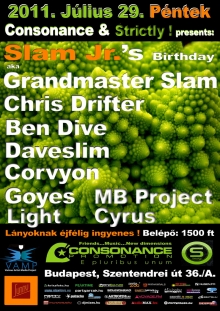 Slam Jr.'s Birthday flyer