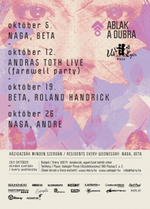 Ablak a Dubra - Andras Toth Farewell party flyer