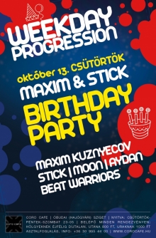 Maxim Kuznyecov XXX. Birthday flyer