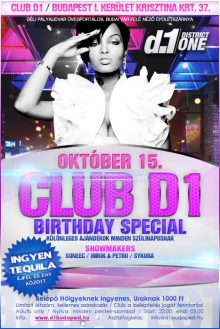 Club D' Birthday Special flyer