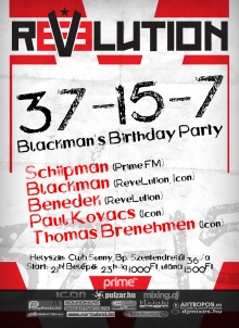 ReveLution 37-15-7 - Blackman's Birthday Party flyer