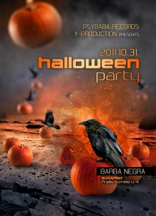 Psybaba Records Halloween Party flyer