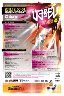 ÚJrÉV / New Year's Eve Festival 2012 flyer