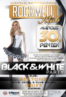 Black & White Party flyer