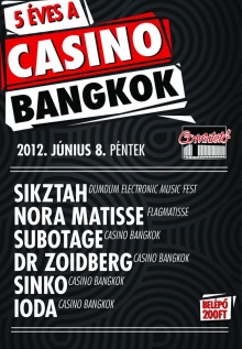 CASINO BANGKOK 5 éves évforduló flyer