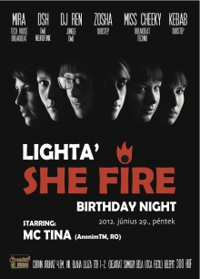 LIGHTA' - SHE FIRE Birthday Night flyer