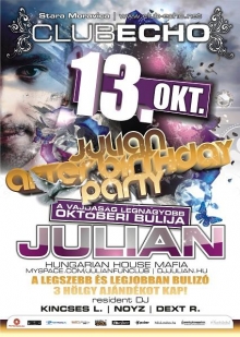 Julian after birthday party flyer