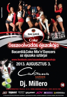 Bacardí&amp;Coke Összeolvadás Éjszakája a Cabana Garden-ben! @ Cabana Garden / 2013-08-03 flyer