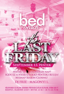 Bed Beach - Last Friday flyer