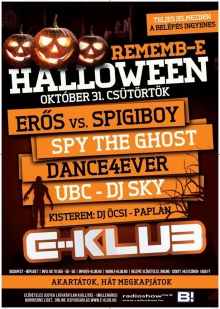 E-Klub Halloween flyer